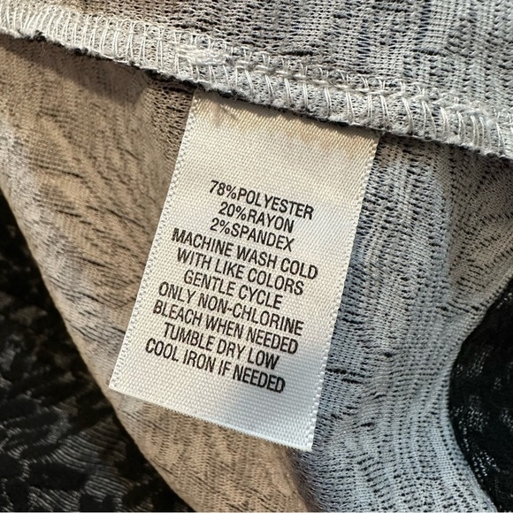 GNW Black Gray Jacket Open Front 3/4 Ruched Sleeve Size XL B34#56 - Picture 7 of 9